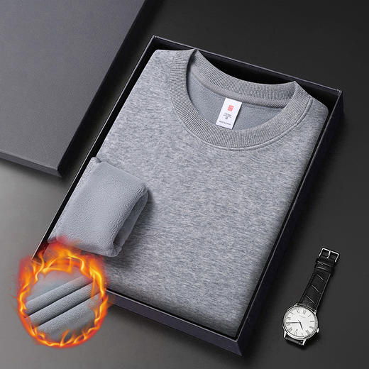 秋冬新款韩版长袖420g重磅男士卫衣打底衫圆领不起球不变形 商品图3