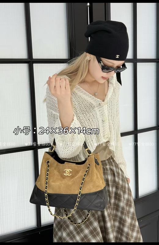 YT03-蝴蝶结羊绒包头帽 经典双C小吊牌（COCO） 商品图5