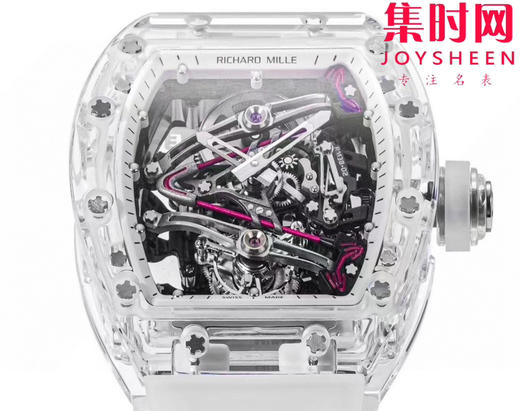 『水晶』理查德米勒 理查米尔全透明壳 推出 RM38-02 水晶 粉色主题镂空真陀飞轮腕表 商品图3