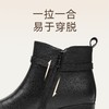 信诺妈妈棉鞋真皮时尚粗跟短靴女2025冬季新款中老年加绒保暖皮鞋5M519-15D 商品缩略图3