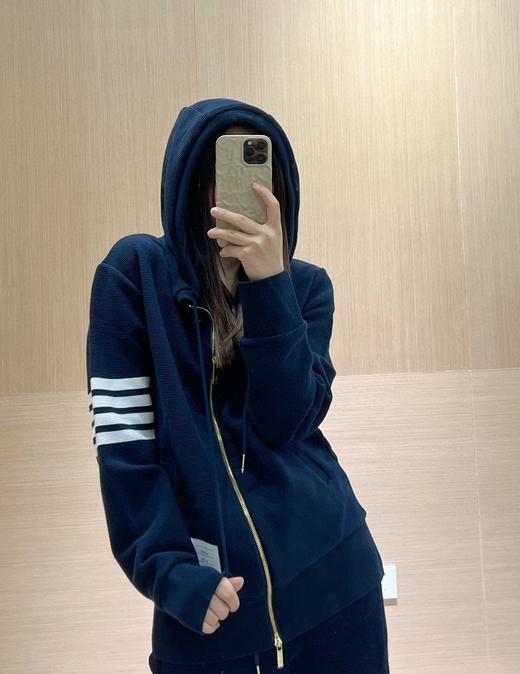 中性款纯棉水波纹连帽外套la022 商品图4