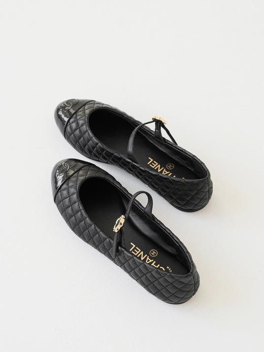 XX62-香奈儿 25A小羊皮 菱格纹搭扣 平跟 玛丽珍鞋 女款（KS*MM） 商品图8