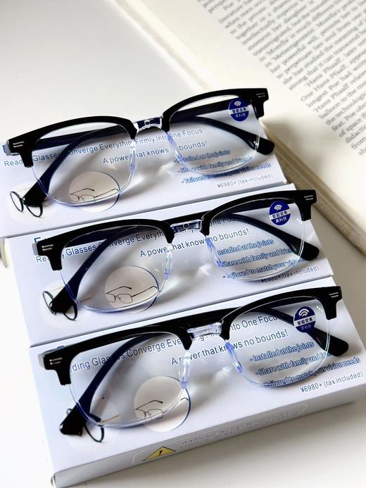 【买1送1到手2幅】【Ewaewa·出口调焦老花镜】黄金树脂镜片 超清晰 防蓝光镜片 适用度数100-350度 弹簧腿设计 脸大脸小都适用 老花镜眼镜 商品图6