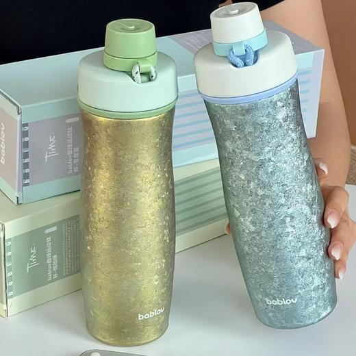 (包邮)花伴森Bablov直饮保温杯500ML曲线运动钛杯（四种颜色） 商品图0