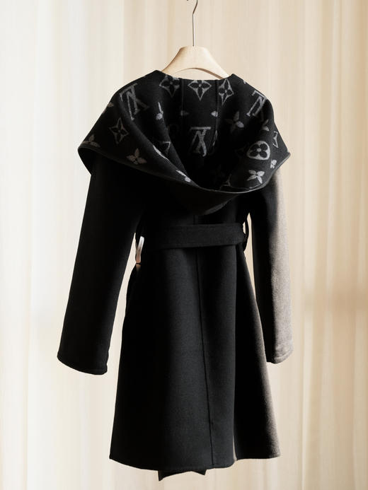 【只可换码，不退货】GY27-驴家黑白中花长款秋冬经典款羊毛大衣（SZX*MM） 商品图2