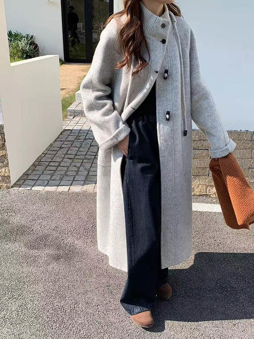 YW时尚双面呢立领中长款大衣(LH)(LD)-纪念日百货167944177 商品图5