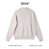 259626SDSA秋冬新款痞帅男装潮牌纯色半拉链翻领毛衣简约休闲套头上衣 商品缩略图5