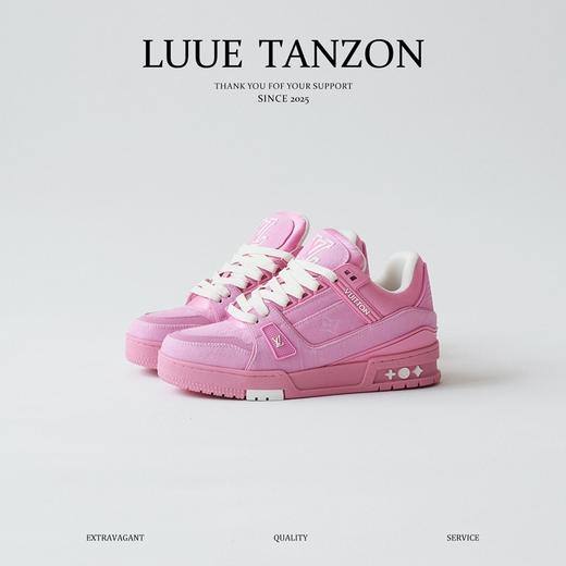 XX34-38码驴家 Trainer 牛仔布 圆头系带 低帮 板鞋 女款 粉色（MKG） 商品图0