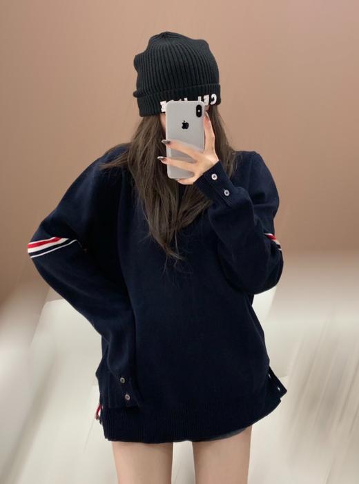 中性款修身织带针织衫毛衣la022 商品图4