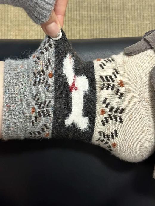 优选丨日本UYOKU费尔岛小狗羊毛袜 商品图2