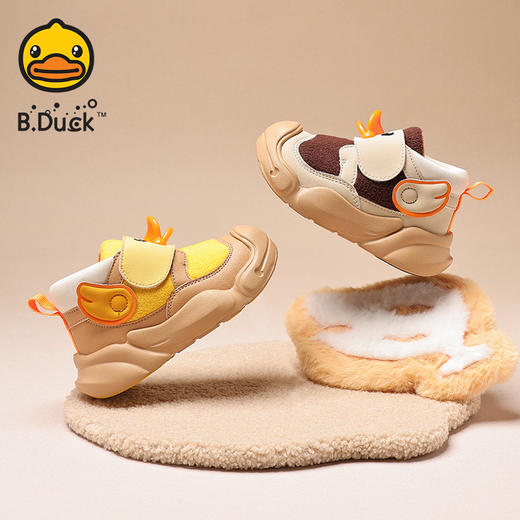 B.Duck小黄鸭童鞋冬季加绒保暖运动鞋24-30码 B5686811 商品图0
