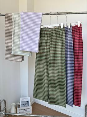 【YW】无忧购69元2件复合加绒格子家居裤可外穿遛弯裤（截单后3-5天发货)