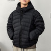 徐太浪【辑行收腰 双拉链】黑色连帽羽绒服男冬季防寒面包服外套 商品缩略图1