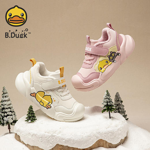 B.Duck小黄鸭童鞋冬季加绒保暖运动鞋24-30码 B5686832 商品图0