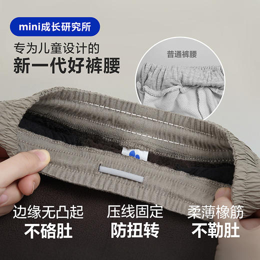 迷你巴拉巴拉男童儿童裤子2025冬季新品内里加绒抗静电工装风长裤 商品图4