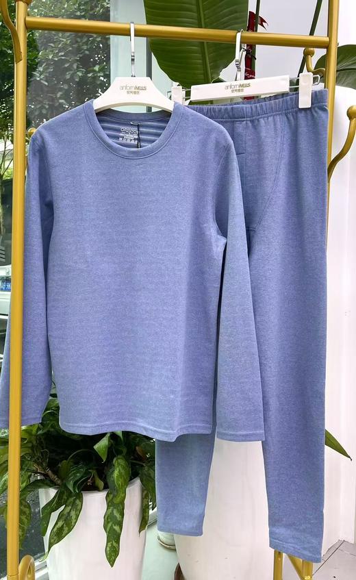 鹅绒茶树精油蓄热保暖圆领套装男款保暖衣16335654 商品图7