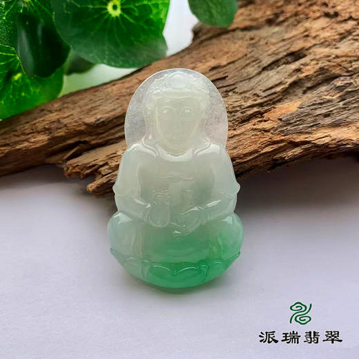 派瑞翡翠 翡翠观音 糯冰 浅绿 商品图0