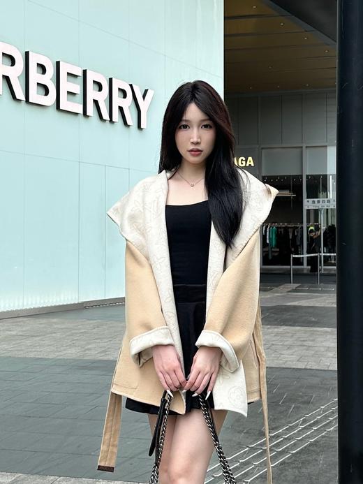 【只可换码，不退货】GY24-驴家驼色双面空心花短款秋冬羊毛大衣外套（SZX*MM） 商品图3