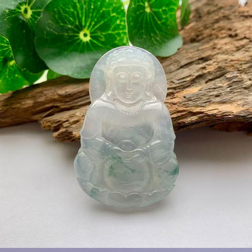 派瑞翡翠 翡翠观音 冰种 飘花 商品图0