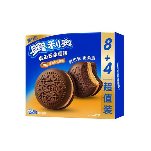 奥利奥 夹心云朵蛋糕浓香花生酱味 264g/盒 商品图0