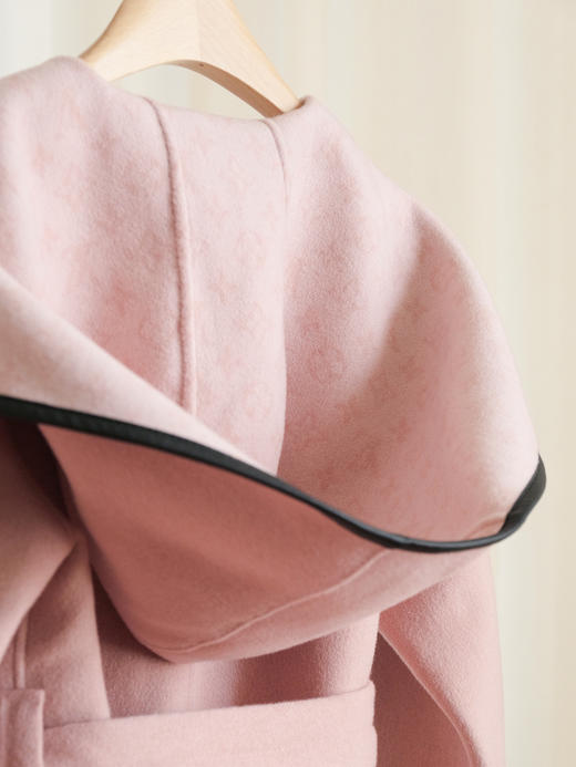 【只可换码，不退货】GY36-驴家干枯玫瑰粉小花短款秋冬新款羊毛大衣（SZX*MM） 商品图10