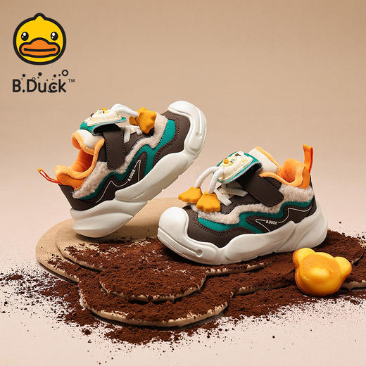 B.Duck小黄鸭童鞋冬季加绒保暖运动鞋24-30码 B5686839 商品图6