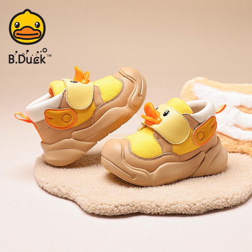 B.Duck小黄鸭童鞋冬季加绒保暖运动鞋24-30码 B5686811 商品图4