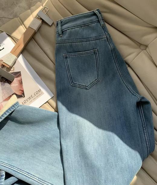 暖暖加绒浅青蓝特调软软牛仔裤 商品图11