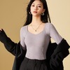 【美体修身❗️锁温蓄热】石墨烯发热保暖内衣女带胸垫一体式8867长袖内搭上衣打底衫冬季。ja 商品缩略图2