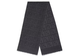 YP16-芬迪 男款灰色字母图案设计绒线围巾（EJ）