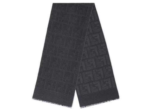 YP16-芬迪 男款灰色字母图案设计绒线围巾（EJ） 商品图0