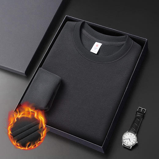 秋冬新款韩版长袖420g重磅男士卫衣打底衫圆领不起球不变形 商品图4