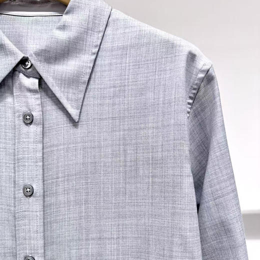 火桐hooton 花纱色织 精纺100超细美丽诺绵羊毛长袖衬衫S5033 商品图1