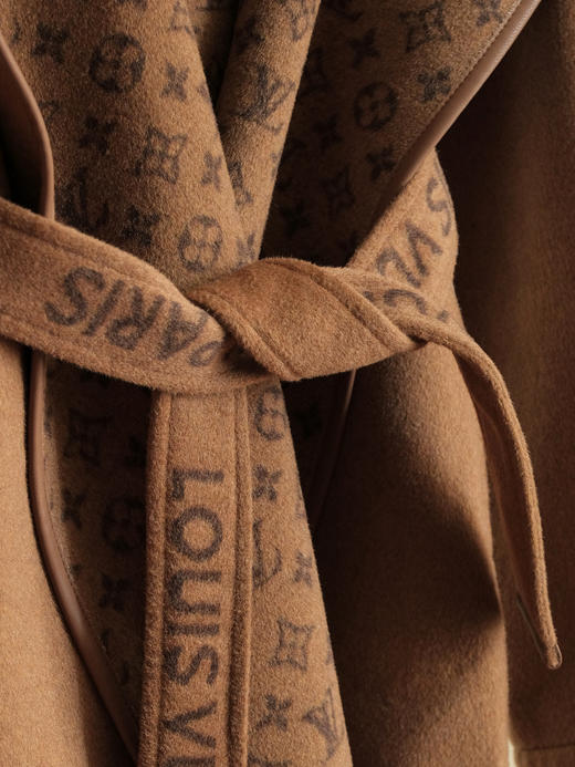 【只可换码，不退货】GY25-驴家焦糖色小花长款秋冬经典款羊毛大衣（SZX*MM） 商品图14