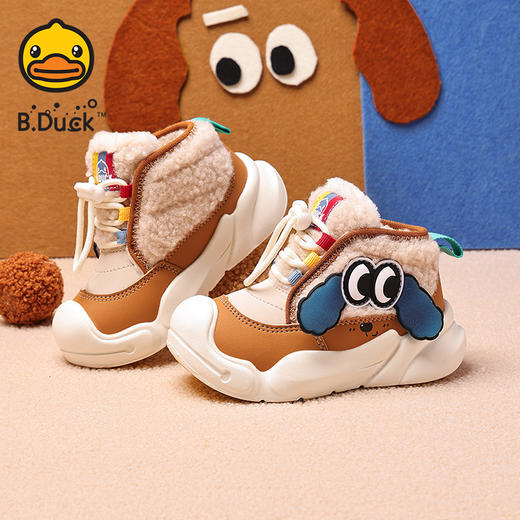 B.Duck小黄鸭童鞋冬季加绒保暖运动鞋24-30码 B5686861 商品图6