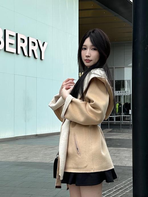 【只可换码，不退货】GY24-驴家驼色双面空心花短款秋冬羊毛大衣外套（SZX*MM） 商品图5