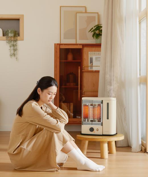 【日本同步上市】amadana远红外热加湿电暖器-HFU02 热雾加湿 补水温润过冬 陶瓷镍铬发热稳定 室外亦可用 远红外光波 暗柔光不伤眼 两档功率 节能省电 倾倒断电 机械旋钮 商品图4