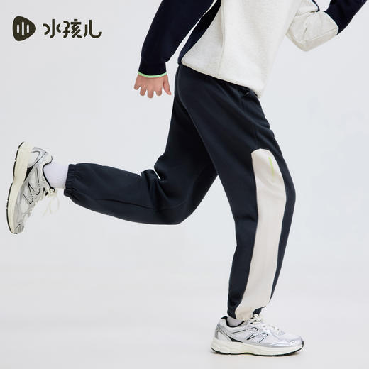 水孩儿童装加绒裤子女童2025秋冬新品男童休闲裤保暖运动长裤厚 商品图3