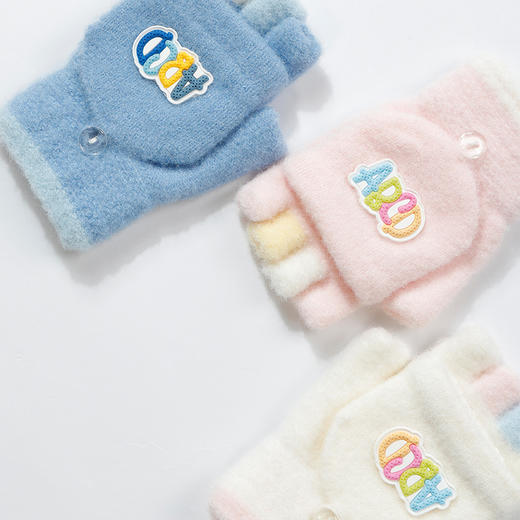 字母爱心设计亲肤儿童翻盖手套-纪念日百货门店同款165295919 商品图1