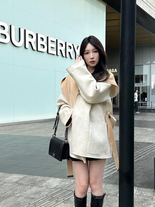 【只可换码，不退货】GY24-驴家驼色双面空心花短款秋冬羊毛大衣外套（SZX*MM） 商品图2