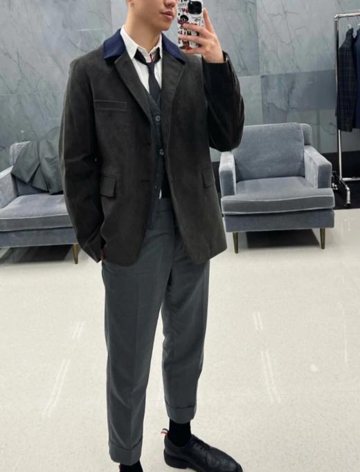 男款毛呢领灯芯绒西装外套lv022 商品图3