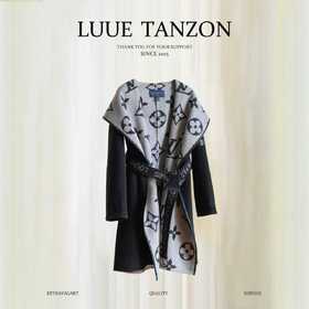 【只可换码，不退货】GY35-驴家黑灰大花秋冬经典款羊毛大衣（SZX*MM）