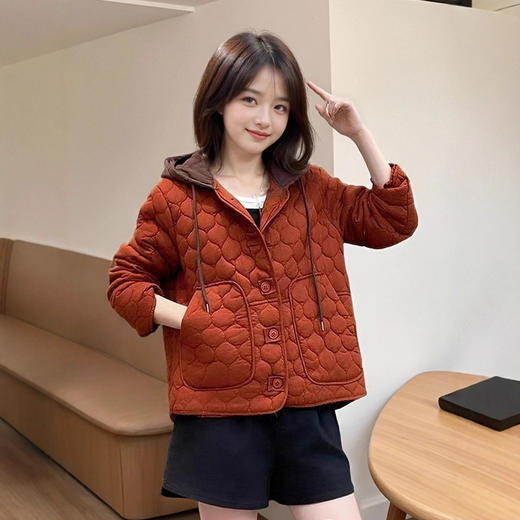SL1345超好看休闲棉服女款秋冬季2025新款韩系休闲棉衣外套短款棉袄上衣 商品图1