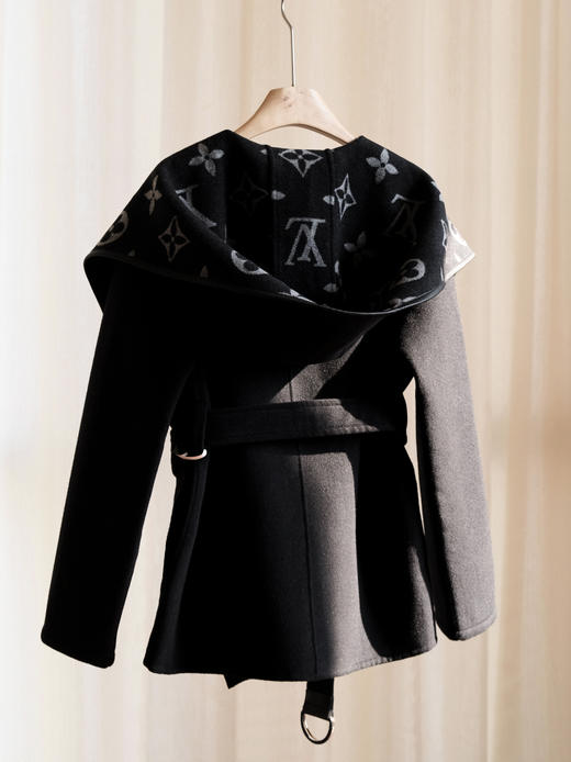 【只可换码，不退货】GY22-驴家黑白中花短款秋冬经典款羊毛大衣外套（SZX*MM） 商品图2