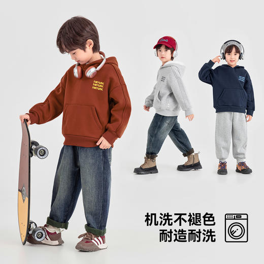 【件件底价，童装双倍积分】多多家男童加绒卫衣连帽2025秋冬季新款儿童冬装男孩一体绒洋气潮11180 商品图1