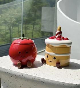 居家好物  送礼首选！  JC香薰蜡烛  生日蛋糕&番茄香薰蜡烛  全套包装   萌趣香氛蜡烛/桌面摆件