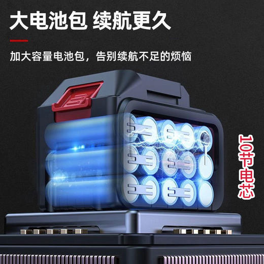 锂电鼓风机一电一充15串电池电动暴力涡轮风扇大功率吹风机工业级锂电式吹叶子神器 商品图1