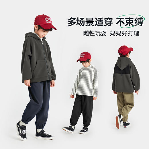 【件件底价，童装双倍积分】多多家男童加绒裤子三防滑雪裤2025秋冬新款儿童男孩一体绒休闲裤9818 商品图2