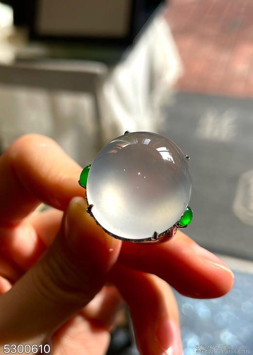 玻璃种蛋面戒指【5300610】具体价格微信咨询 商品图2