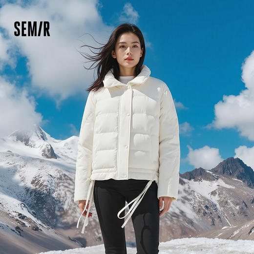 森马羽绒服女冬花边90绒子防风oversize轻薄2025新款甜酷小众上衣 商品图1